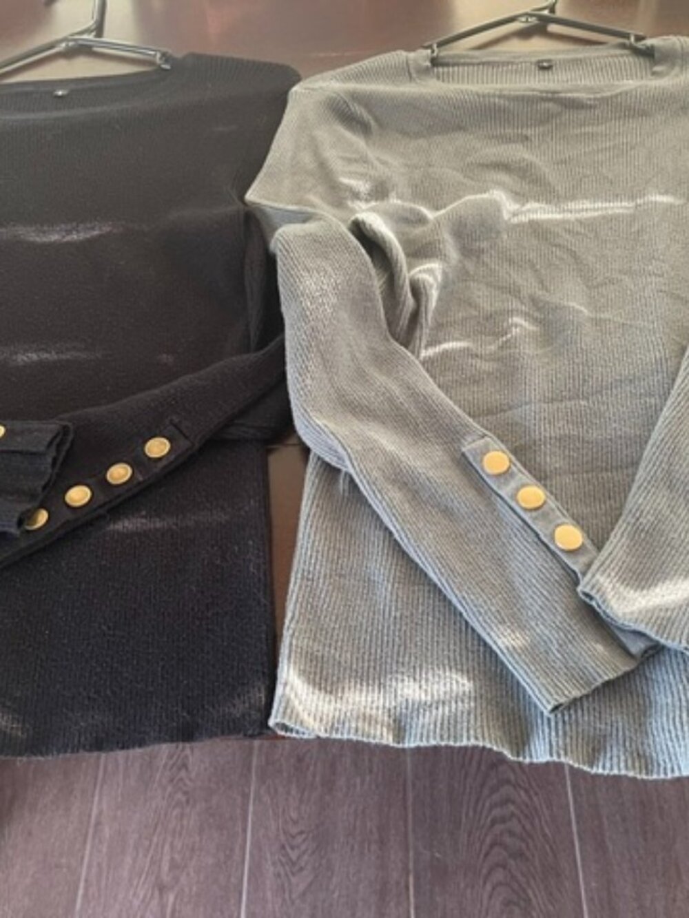black and green sweaters with buttons
